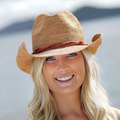 Catalina Cowboy Raffia Hat - Wallaroo Hats Cowboy Hat Wallaroo Hats    