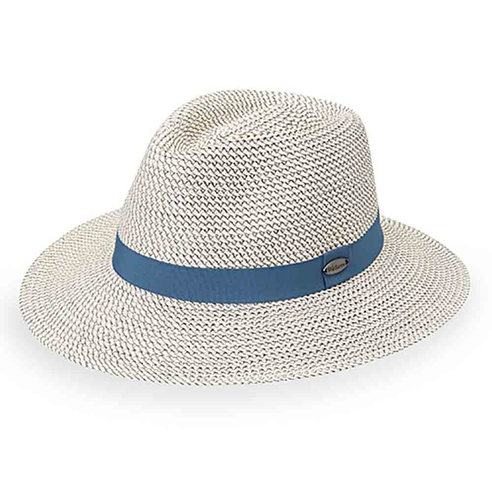 Charlie Women's Fedora - Wallaroo Hats Safari Hat Wallaroo Hats CHA-DBL Ivory / Blue M/L (58 cm) 