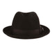 Chelsea Wool Felt Fedora Hat with Feather - Stacy Adams Hats Safari Hat Stacy Adams Hats    