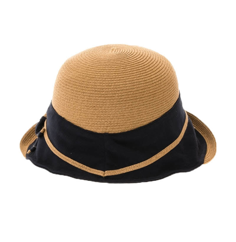 Chic Summer Cloche Hat with Ramie Brim - Boardwalk Style Hats, Cloche - SetarTrading Hats 