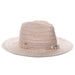 Claire Crochet Straw Safari Hat with Shells - Cappelli Straworld Safari Hat Cappelli Straworld CSW416-PNK Blush  