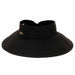 Classic Roll Up Wrap Around Visor Hat - Sun 'N' Sand Hats Visor Cap Sun N Sand Hats HH1364A Black  