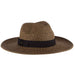 Classic Wide Brim Straw Safari Hat - Scala Hats Safari Hat Scala Hats LP122-COF Coffee Tweed OS (57 cm) 