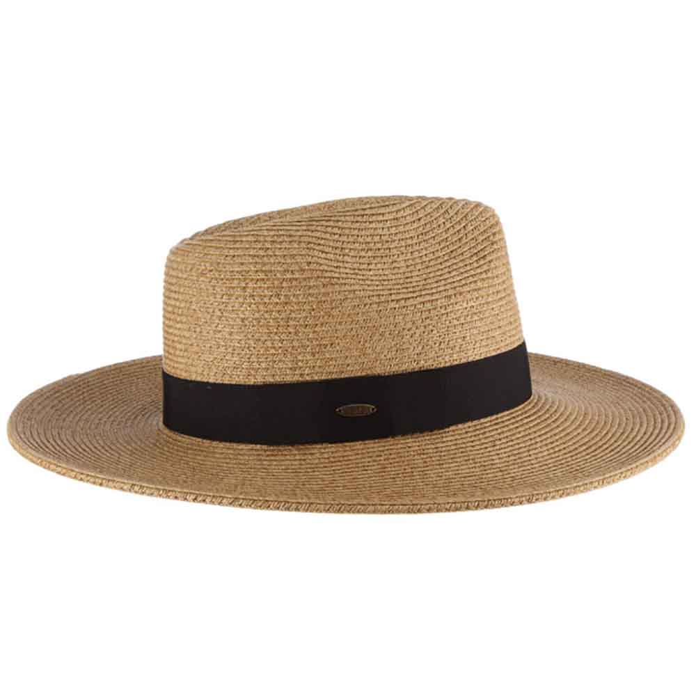 Classic Wide Brim Straw Safari Hat - Scala Hats Safari Hat Scala Hats    