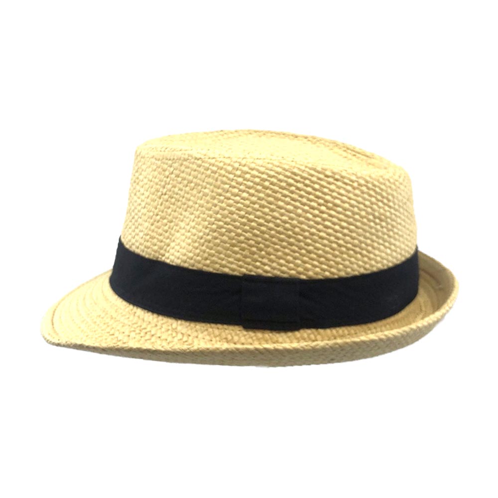 Classic Woven Straw Summer Fedora Hat for Small Heads - JSA Hats Fedora Hat Jeanne Simmons    