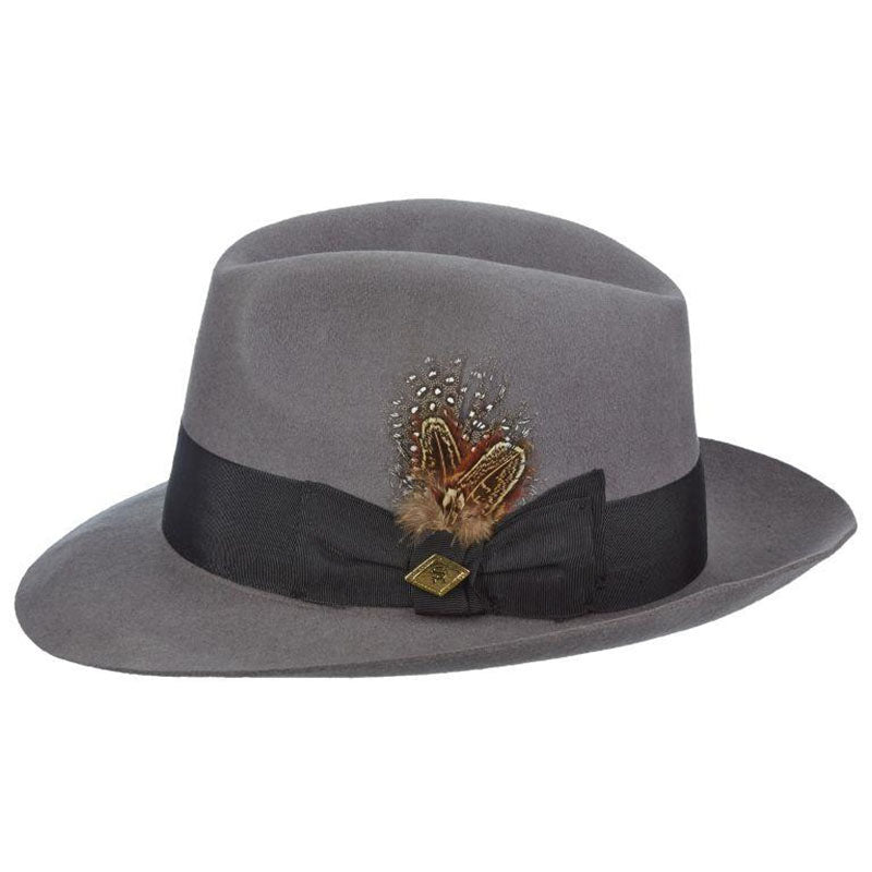Cleveland Wool Felt Raw Edge Fedora up to 2XL - Stacy Adams Hats, Safari Hat - SetarTrading Hats 