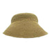 Clip On Straw Sun Visor with Comfort Band - JSA Hats Visor Cap Jeanne Simmons    