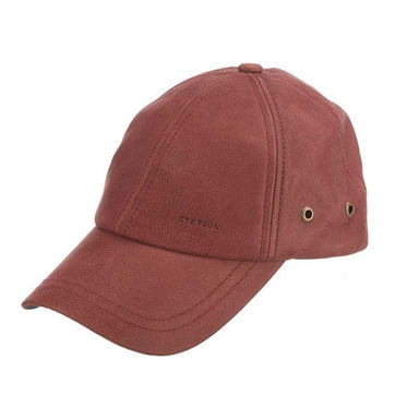 Coconino Lamb Leather Baseball Cap - Stetson Hat Cap Stetson Hats STW336 Wine OS 