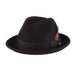 Coeur Crushable Wool Felt Fedora Hat - Scala Hat Fedora Hat Scala Hats DF196-BLK2 Black Medium (57 cm) 