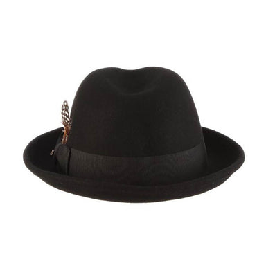 Coeur Crushable Wool Felt Fedora Hat - Scala Hat Fedora Hat Scala Hats    