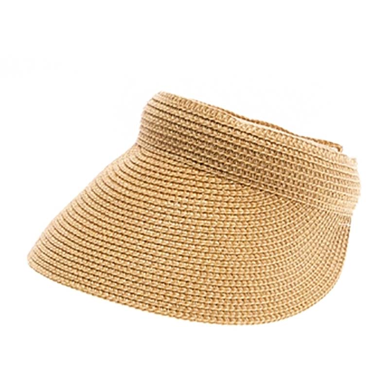 Comfort Band Metallic Straw Clip On Sun Visor - Boardwalk  display picture 1