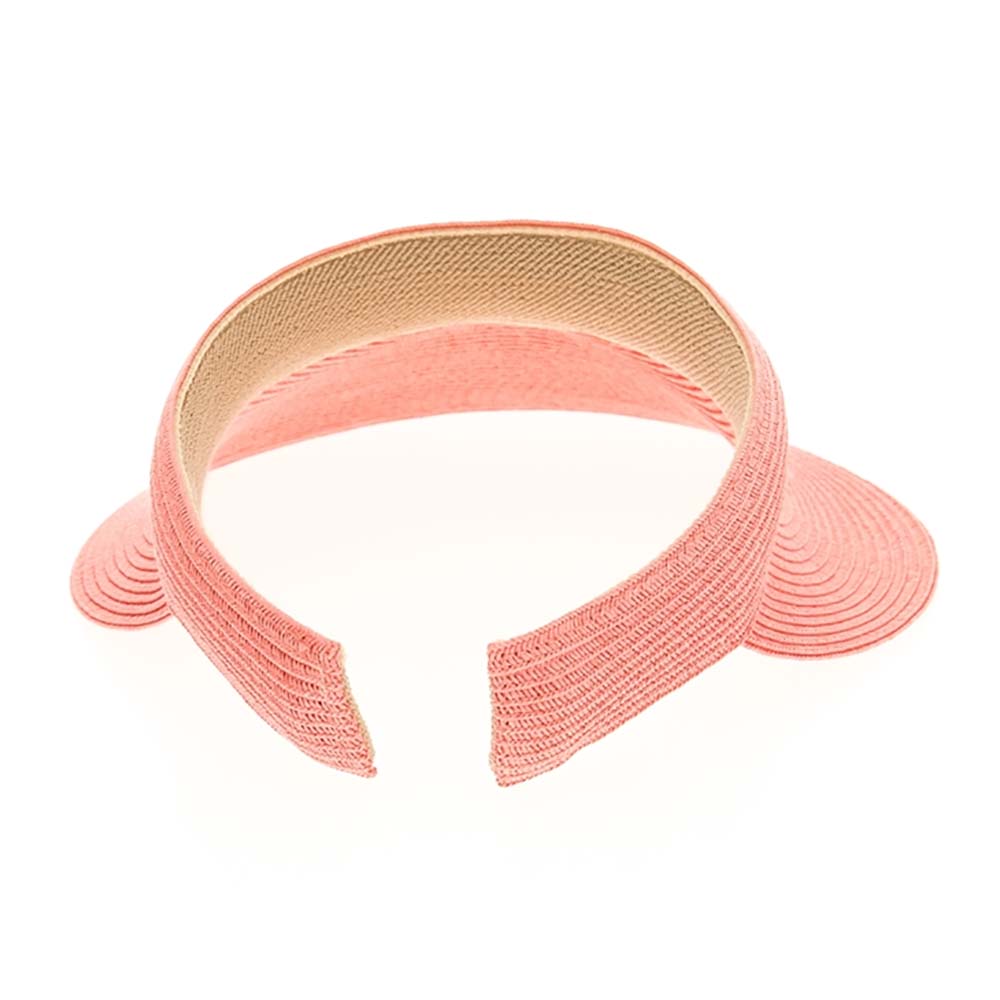 Comfort Band Pastel Colors Clip On Straw Sun Visor - Boardwalk Style, Visor Cap - SetarTrading Hats 