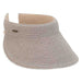 Comfort Clip On Straw Sun Visor in Solid Colors - Sun 'N' Sand Hats Visor Cap Sun N Sand Hats HH2425J Silver  