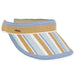 Comfort Clip On Striped Straw Sun Visor - Sun 'N' Sand Hats Visor Cap Sun N Sand Hats HH2880B Blue  