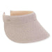 Comfort Slip On Glitzy Straw Sun Visor - Sun 'N' Sand Hats Visor Cap Sun N Sand Hats HH2736C Grey / Silver  