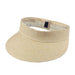 Cotton Blend Paperbraid Sun Visor - JSA Hats Visor Cap Jeanne Simmons js6104 Tan Tweed  
