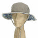 Cotton Boonie with Tropical Print Underbrim - DPC Hats Bucket Hat Dorfman Hat Co. BH222KHL Khaki Large (23.25") 