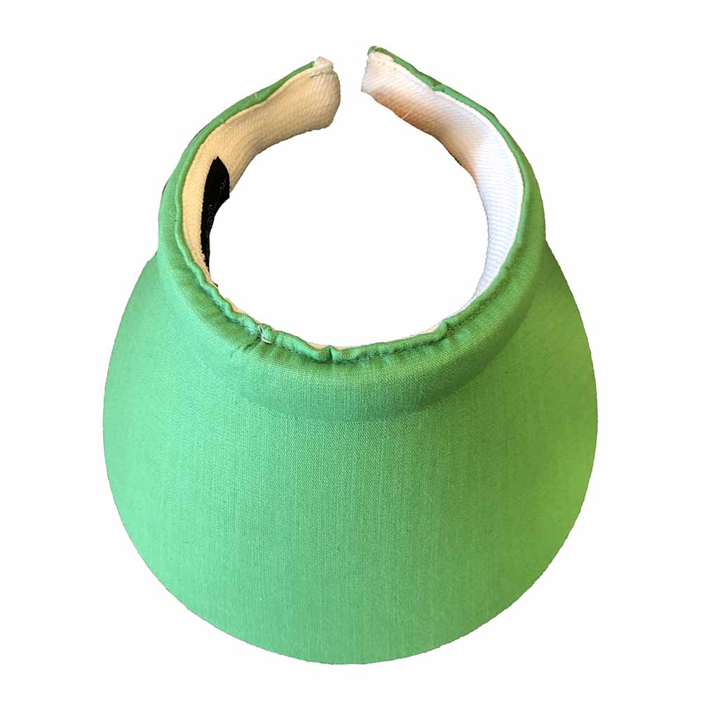 Cotton Clip On Sun Visor, 4" peak - Epoch Hats Visor Cap Epoch Hats V2730mt Green Small (55 cm) 