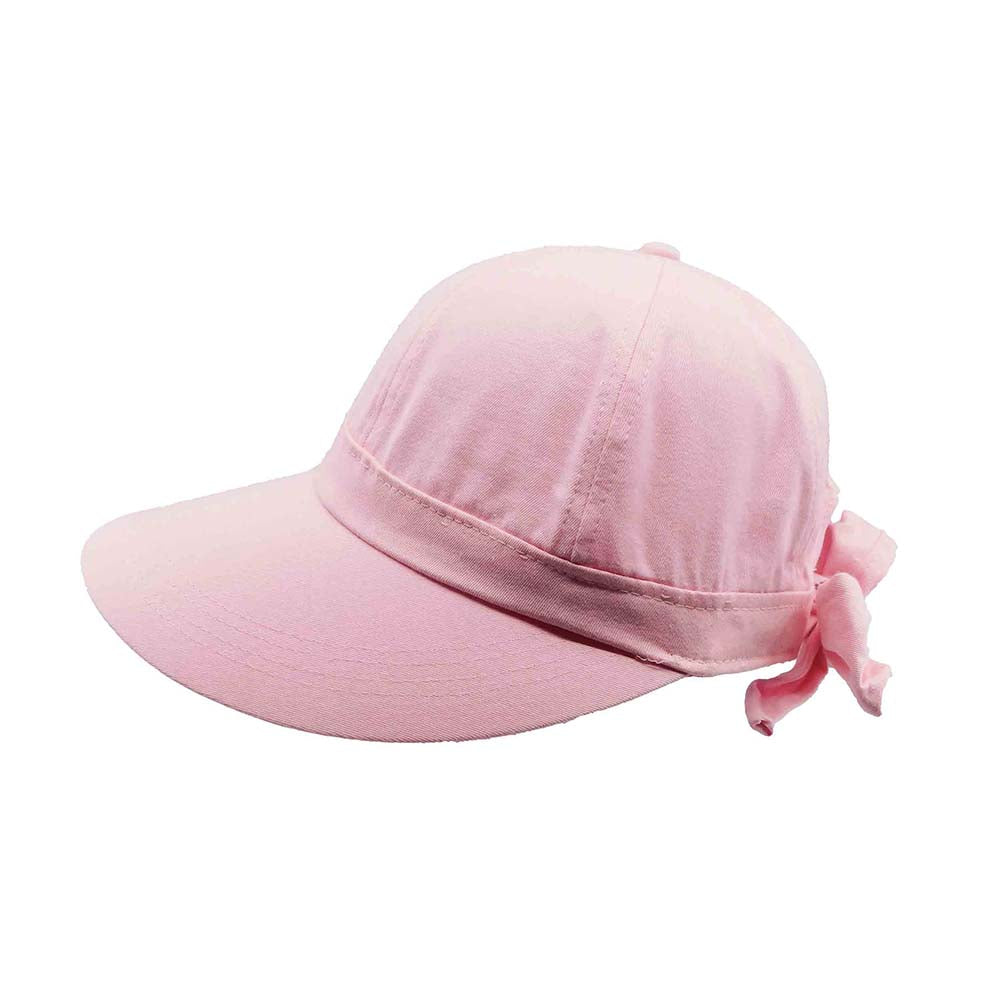 Cotton Facesaver Cap for Small Heads - Milani Hats Cap Milani Hats KBL7103PINK Pink Extra-Small (50-54 cm) 