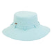 Cotton Poplin Bucket Hat with Tie - Sun 'N' Sand Hats Bucket Hat Sun N Sand Hats HH2788B Light Blue S/M (56-57 cm) 