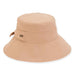 Cotton Poplin Bucket Hat with Tie- Sun 'N' Sand Hats Bucket Hat Sun N Sand Hats HH2787C Tan OS (57 cm) 