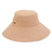 Cotton Poplin Wide Brim Bucket Hat - Sun 'N' Sand Hats Bucket Hat Sun N Sand Hats HH2786A Khaki OS (57 cm) 