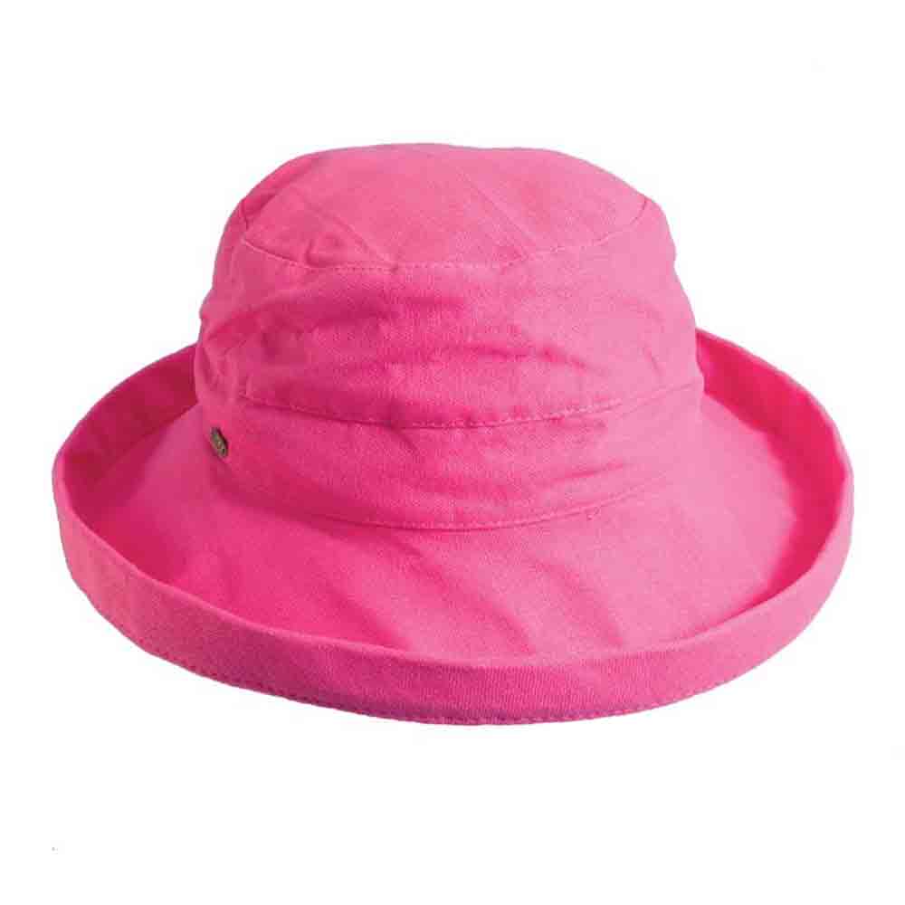 Cotton Up Turned Brim Golf Hat - Scala Hats for Women, Kettle Brim Hat - SetarTrading Hats 