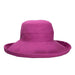 Cotton Up Turned Large Brim Sun Hat - Scala Hats for Women Kettle Brim Hat Scala Hats LC399-ORCD Orchid M/L (57 - 58 cm) 