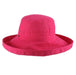 Cotton Up Turned Large Brim Sun Hat - Scala Hats for Women Kettle Brim Hat Scala Hats LC399-CROSE C. Rose M/L (57 - 58 cm) 