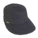 Criss Cross Woven Straw Brim Cap - Sun 'N' Sand Hats Facesaver Hat Sun N Sand Hats HH1821E Black M/L (57-59 cm) Elastic Stretch Closure