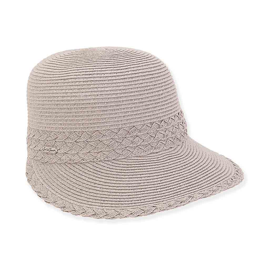 Criss Cross Woven Straw Brim Cap - Sun 'N' Sand Hats Facesaver Hat Sun N Sand Hats    