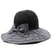 Crochet Crown Sewn Ribbon Brim Ladies Hat - Bohemian Fashion Cloche Bohemian Fashion LH6386bk Black  