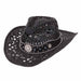 Crocheted Straw Lace Cowboy Hat for Small Heads - Karen Keith Hats Cowboy Hat Great hats by Karen Keith TM10C-B Black Small (54 cm) 