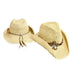 Crocheted Toyo Western Cowboy Hat with Wood Flower Accent - Scala Hats, Cowboy Hat - SetarTrading Hats 