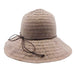 Crushable Denim Ribbon Bucket Hat - Bohemian Fashion Cloche Bohemian Fashion LH6136bg Beige  