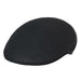Crushable Water Repellent Wool Felt Ascot Cap, up to 2XL - Scala Hat Flat Cap Scala Hats DF5-BLK3 Black Large 