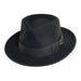 Crushable Water Repellent Wool Felt Fedora Hat - Scala Hat Fedora Hat Scala Hats DF109 Black Medium (57 cm) 