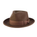 Crushable Water Repellent Wool Felt Fedora Hat - Scala Hat Fedora Hat Scala Hats DF109-KAKI2 Khaki Medium (57 cm) 
