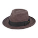 Crushable Water Repellent Wool Felt Fedora Hat - Scala Hat Fedora Hat Scala Hats DF109 Chocolate Medium (57 cm) 