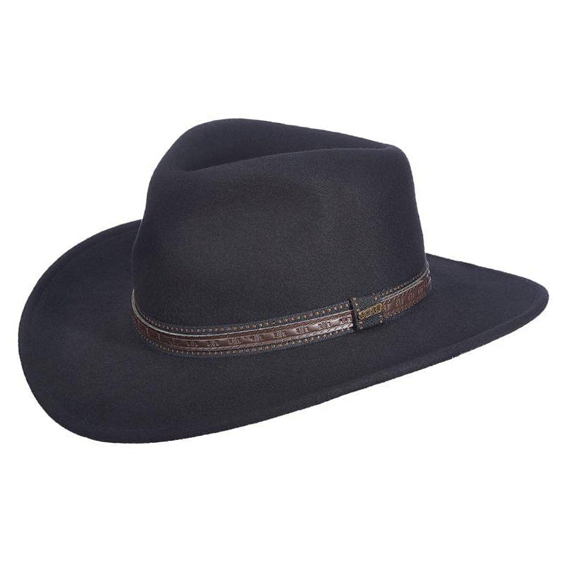 Scala Handmade Wool Felt Wide Brim Floppy Hat with Beaded Cord Detail Scala Wool Felt Round Crown- Sonora – Tenth Street Hats main image 4