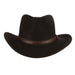 Crushable Water Repellent Wool Felt Outback Hat - Scala Hat, Safari Hat - SetarTrading Hats 