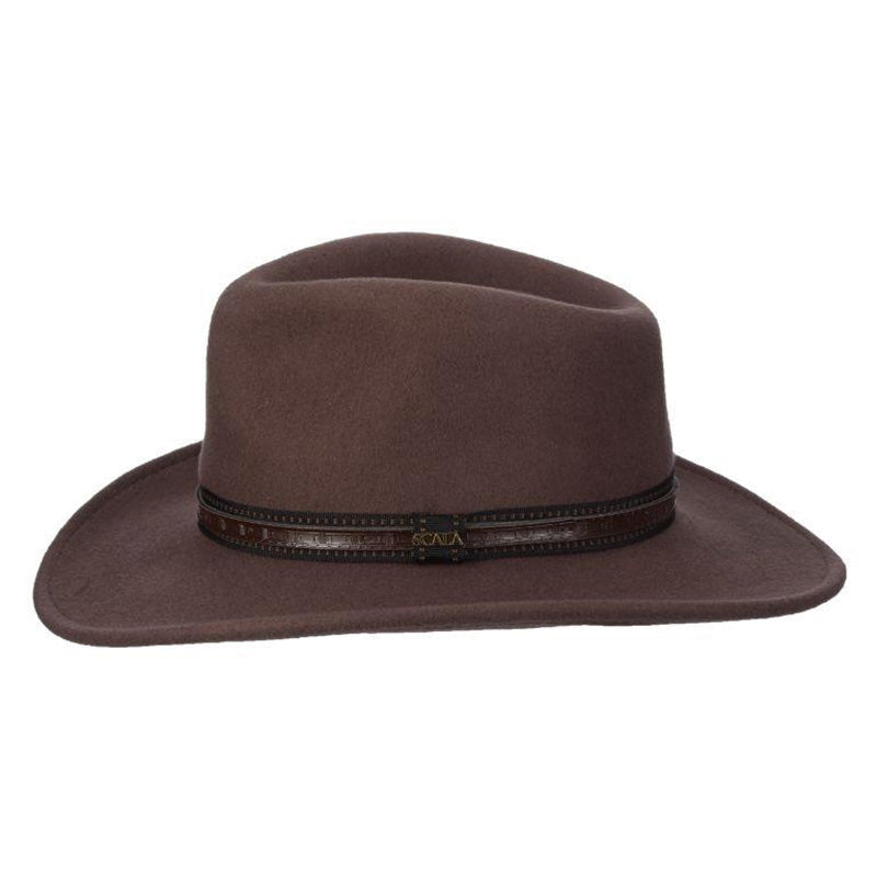 Crushable Water Repellent Wool Felt Outback Hat - Scala Hat, Safari Hat - SetarTrading Hats 