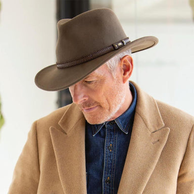 Crushable Water Repellent Wool Felt Outback Hat - Scala Hat Safari Hat Scala Hats