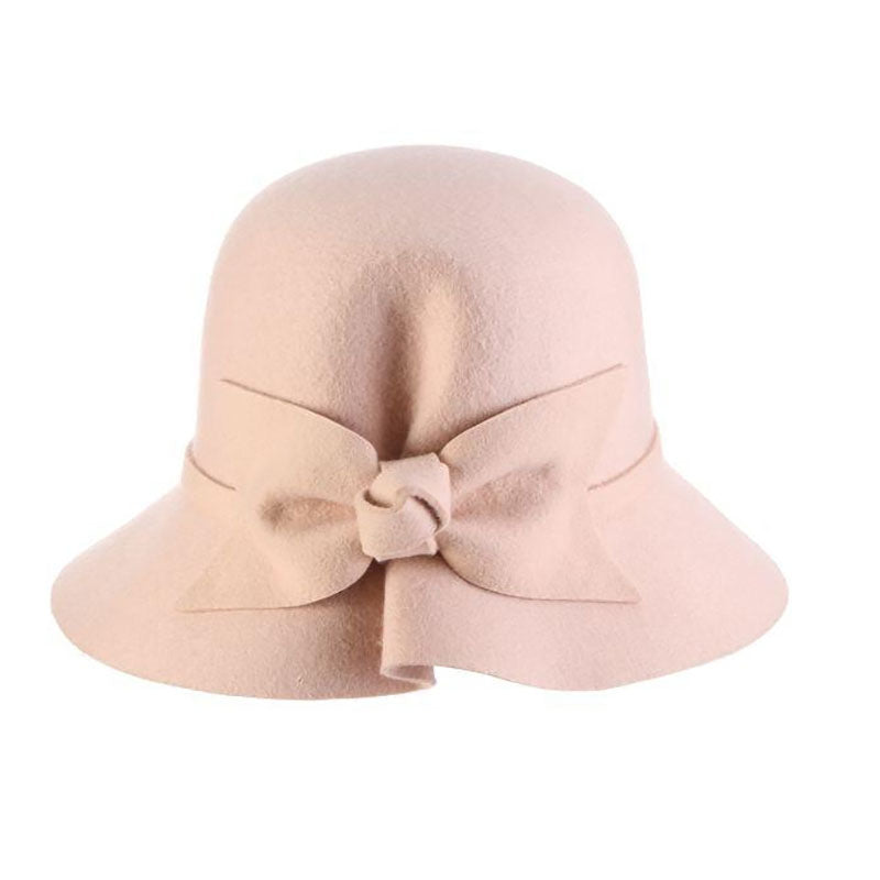 Crushable Wool Felt Cloche with Bow - Scala Hats Cloche Scala Hats    