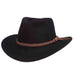 Black Crushable Wool Felt Outback Hats - Scala Hats, Safari Hat - SetarTrading Hats 