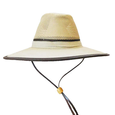 DPC Global Safari Hat with Mesh Top Safari Hat Dorfman Hat Co. MSCN880KHS S Light Grey 