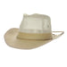 DPC Global Western Soaker Hat with Chin Cord - Dorfman Hats Cowboy Hat Dorfman Hat Co. MC402OS-NAT2 Natural S/M 