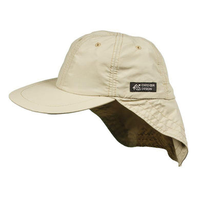 DPC Outdoor Fishing Cap with Sun Shield Cap Dorfman Hat Co. MC13-KAKI Khaki  