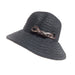 Packable Ribbon Bucket Hat - Boardwalk Style Wide Brim Hat Boardwalk Style Hats WSPR503BK Black Medium (57 cm) 