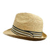 Crushable Raffia Fedora Hat Fedora Hat Mentone Beach MSPP868NTM Natural M 